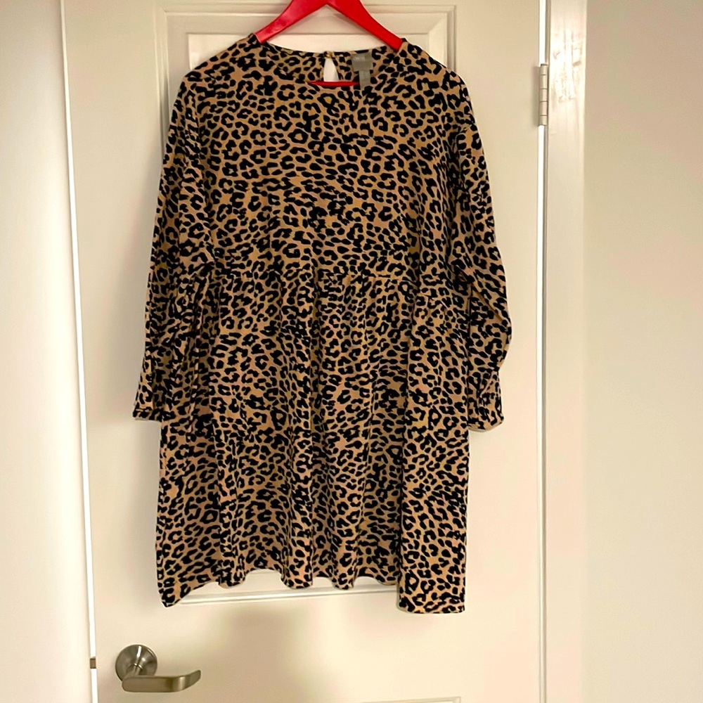 Like new ASOS leopard mini dress size 14